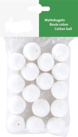 25 ks Vatové kuličky, průměr 25 mm