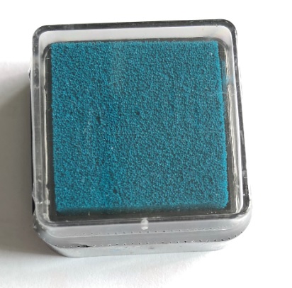 10 ks Razítk. polštářek 3x3 petrolejový