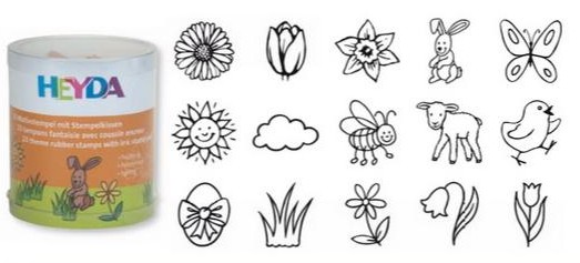 15 ks Razítka - jaro