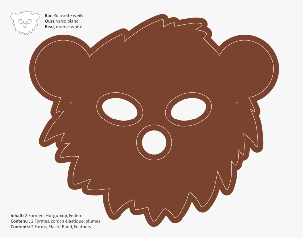 AKCE 2 ks Škraboška medvěd