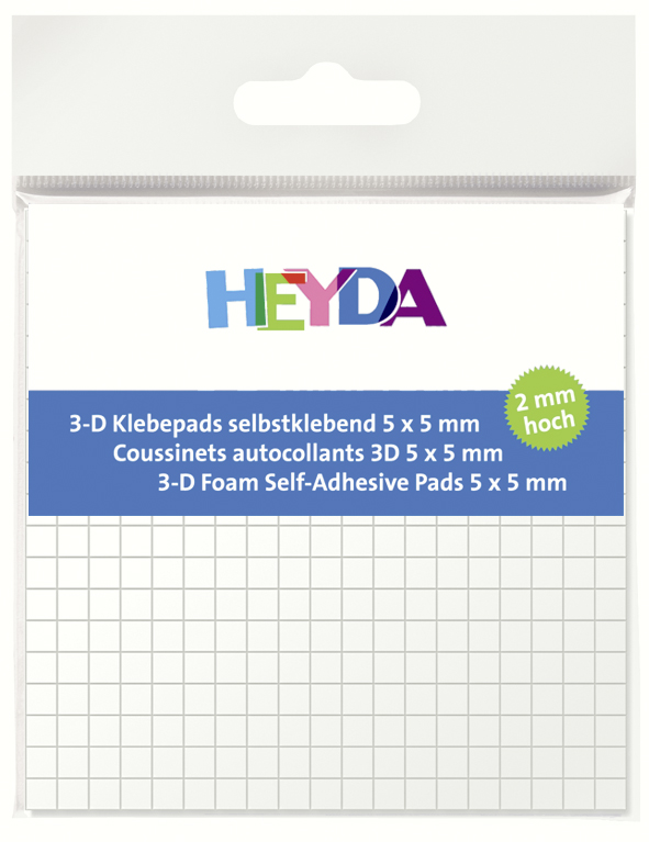 3D oboustranná samolepka 5x5mm - výška 2mm