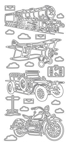 Kontury 10x23 - dopravní prostředky, zlaté