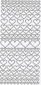 Kontury 10x23 - srdce, zlaté třpytivé