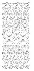 Kontury 10x23 - motýli, zlaté třpytivé