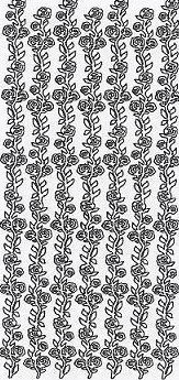 Kontury 10x23 - růže v pruhu, stříbrné