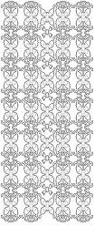 Kontury 10x23 - motýlci bordura, stříbrné