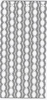 Kontury 10x23 - oválky bordura, zlaté