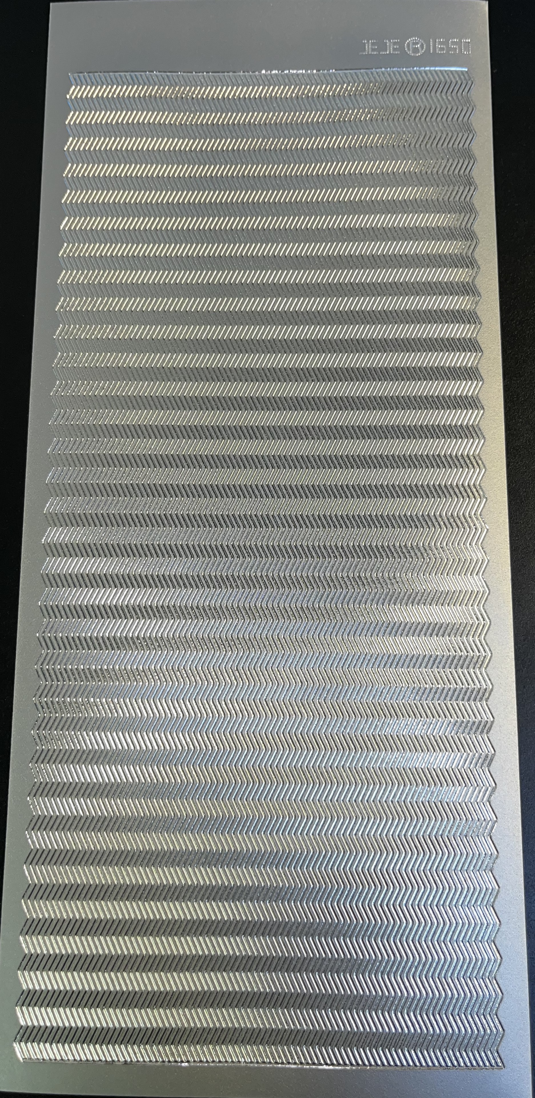 Obrysové samolepky 5ks, 10x23 cm - jemné vlnky, stříbrné