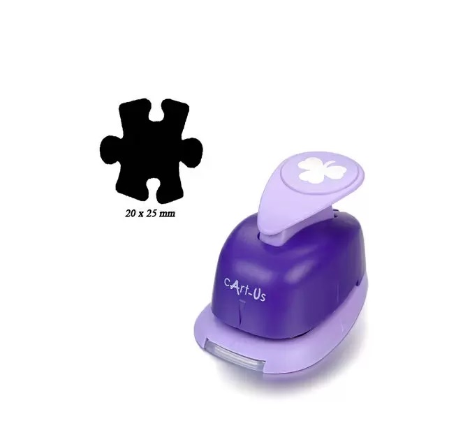 Děrovač fialový 20x25 mm - puzzle 