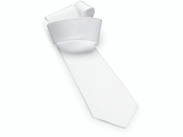 Hedvábná KRAVATA bílá, Habotai 8