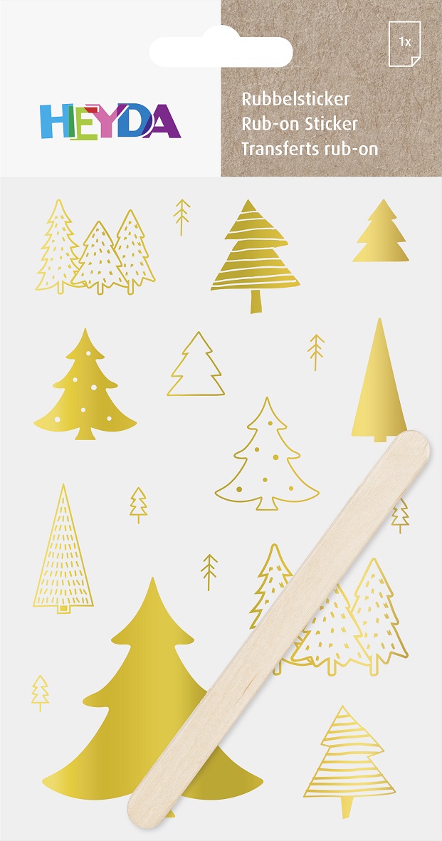 Propisoty 10x19 cm - stromečky zlaté