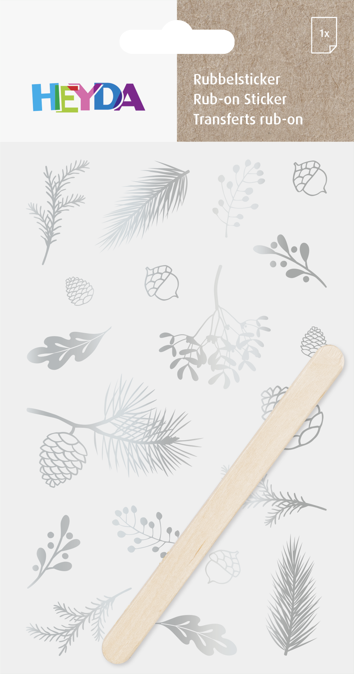 Propisoty 10x19 cm - větvičky stříbrné