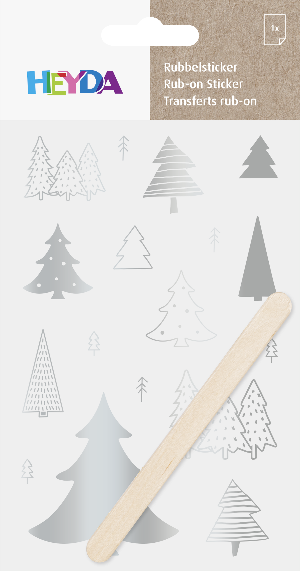 Propisoty 10x19 cm - stromečky stříbrné