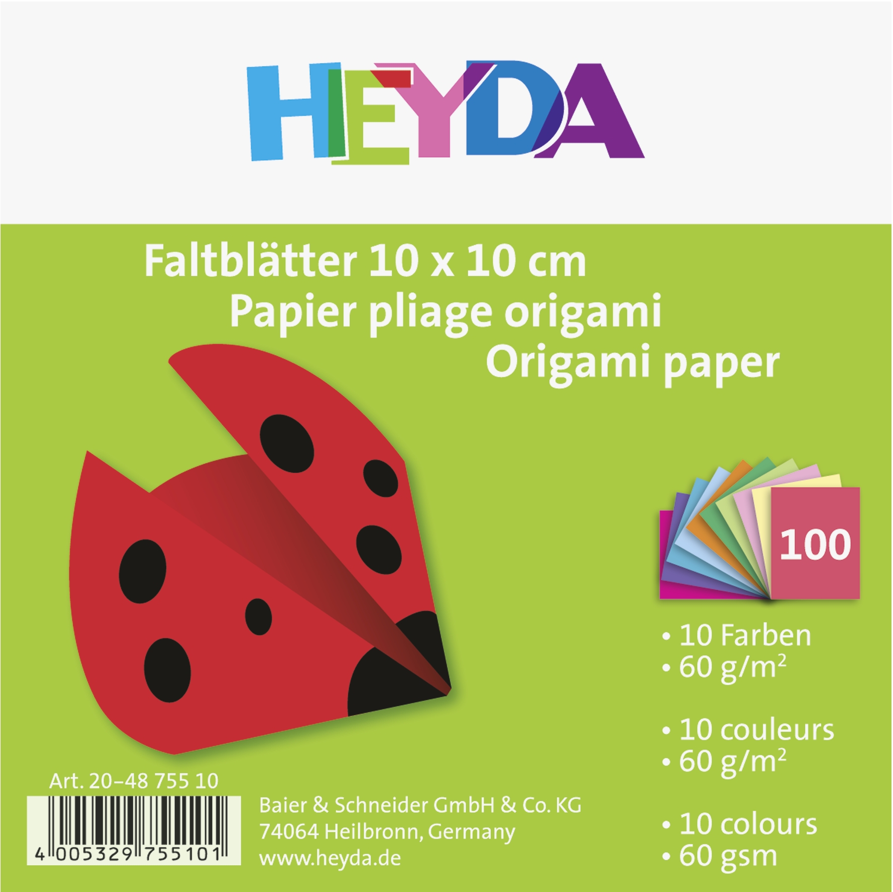 Origami papír 100ks mix barev - 10x10cm