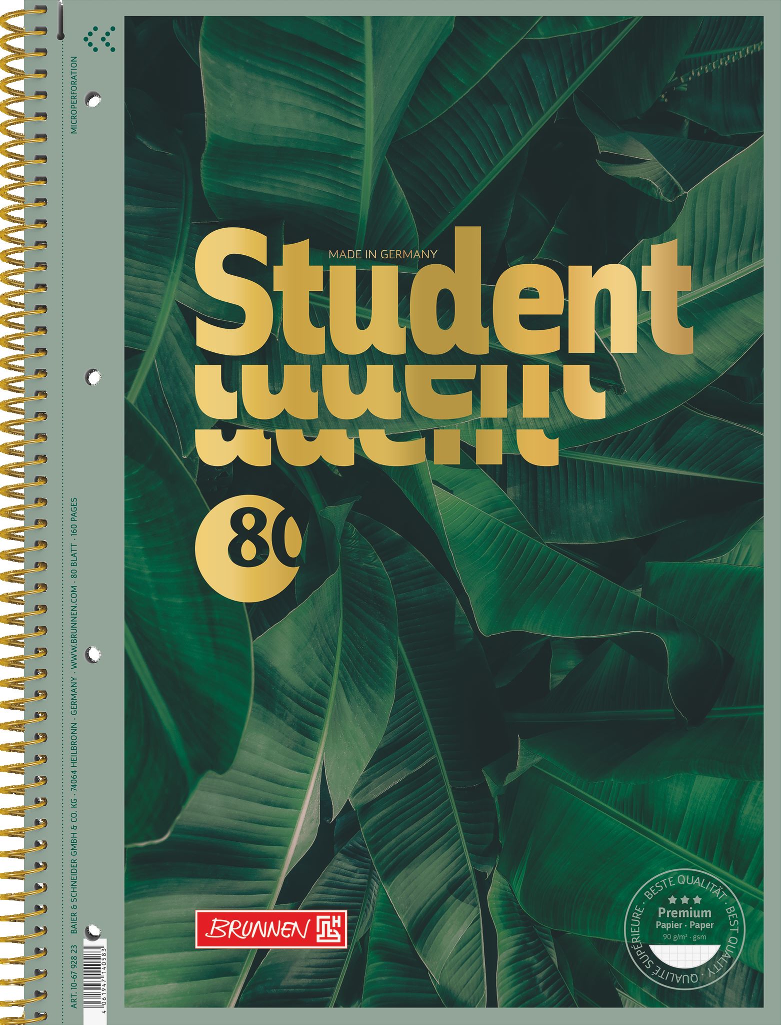 Student blok džungle, A4 čtvereček, 90g, 80 listů