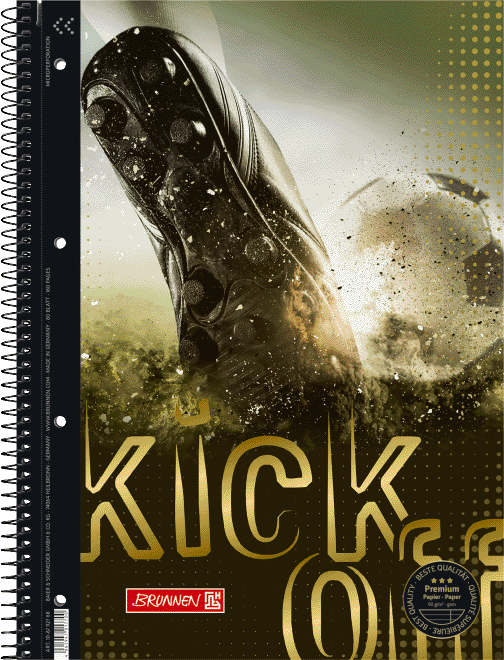 Student blok A4 Fotbal, linka, spirála, 80listů